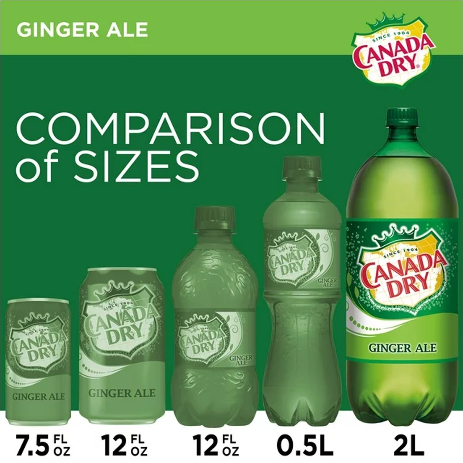 Canada Dry Ginger Ale Soda Pop, 2 L bottle - Image 3