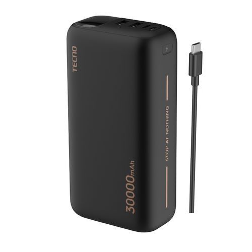 Tecno 30000mAH Power Bank Supports USB C Fast Charging