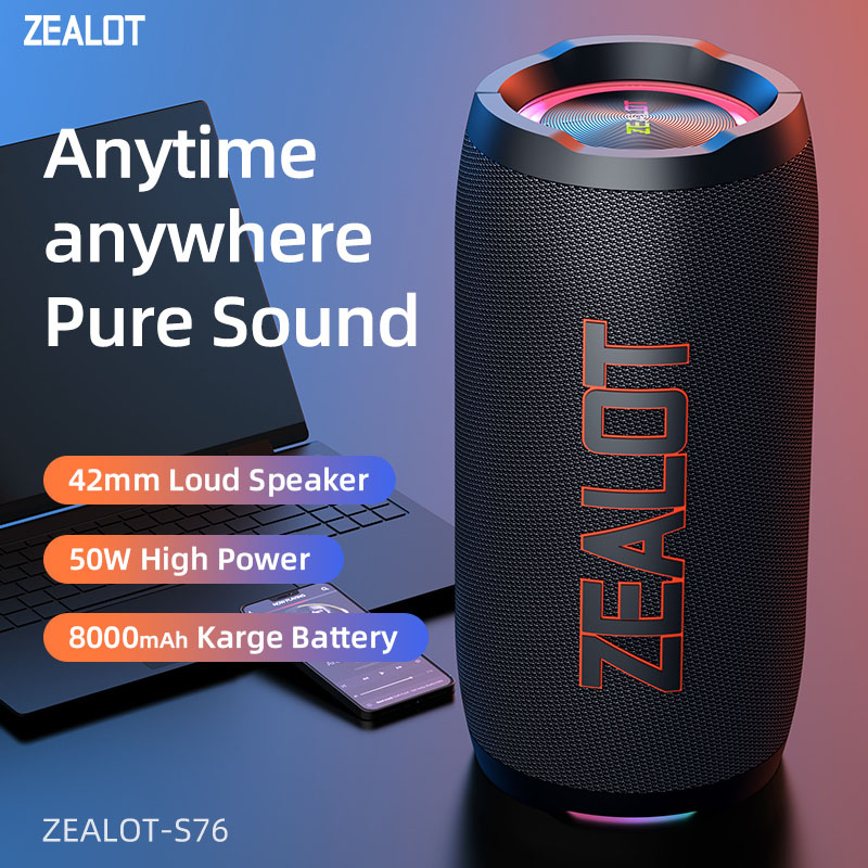 Zealot S76 High Power Bluetooth Speaker 50W With RGB Light - Image 4