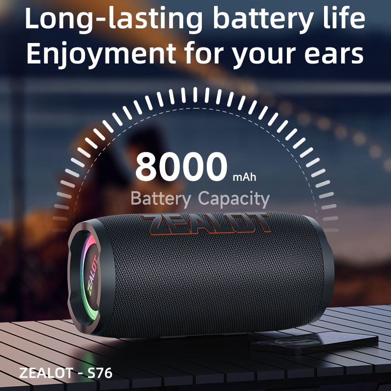 Zealot S76 High Power Bluetooth Speaker 50W With RGB Light - Image 2