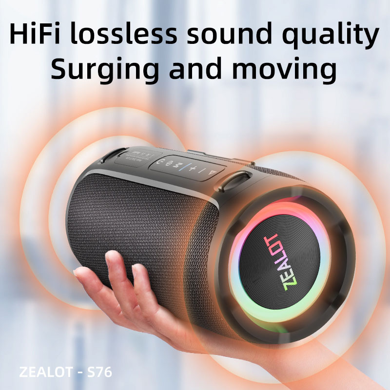 Zealot S76 High Power Bluetooth Speaker 50W With RGB Light - Image 3