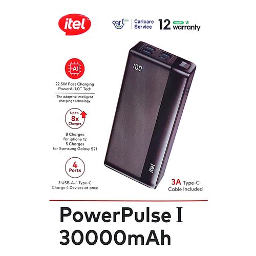 itel 30000mAh Powerbank With 22.5W Fast Charging Powerbank - Image 2