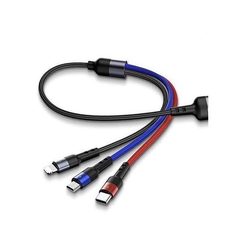 Sh Plus Usb 3in1 Type C - Micro Usb - iPhone Fast Charger Charging Cables - 1m
