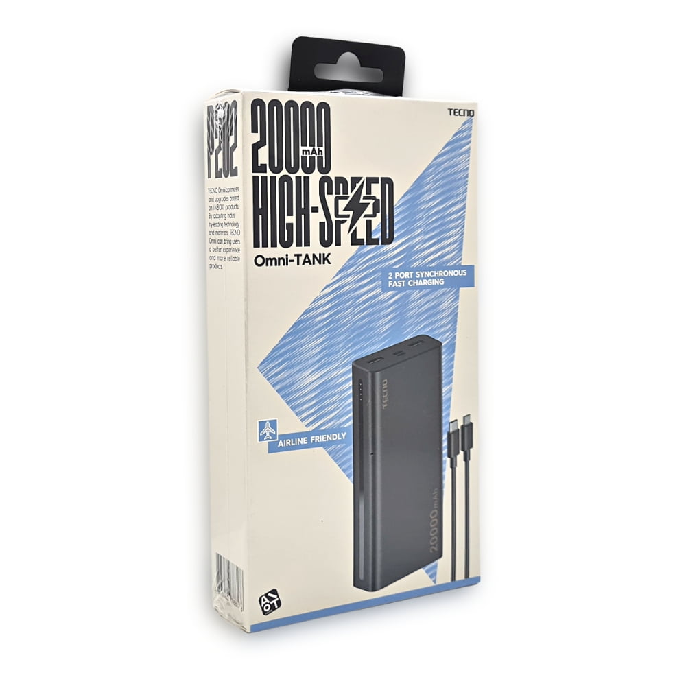 Tecno 20000mah 2port High Speed Fast Charging Powerbank